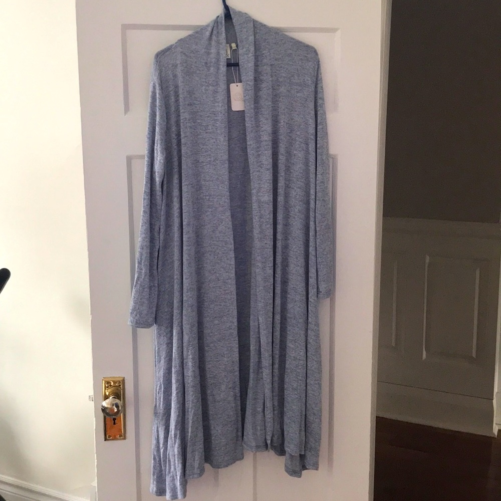 Long light blue cardigan